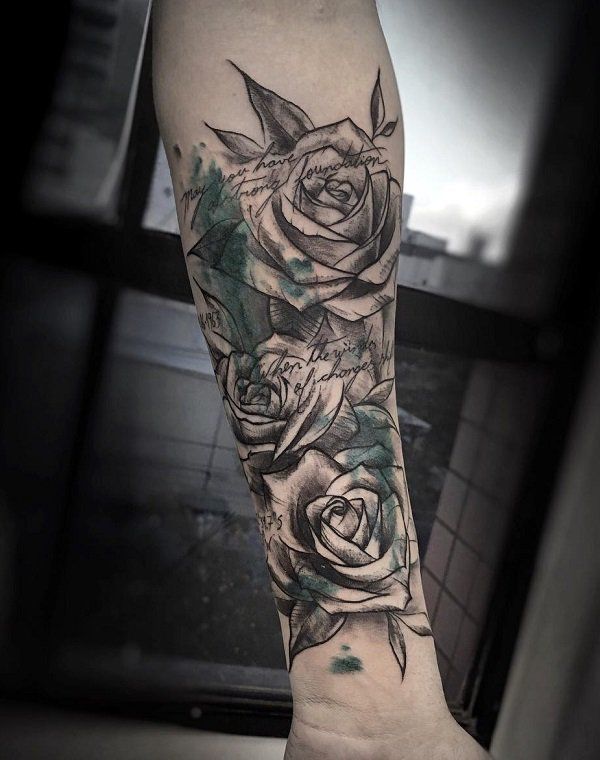 Traditional rose tattoos and their symbolism
