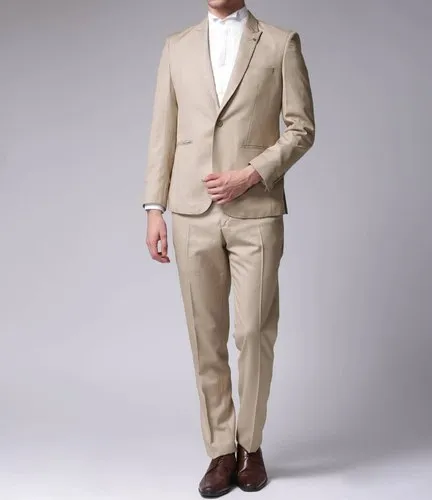 The Beige Cotton Blend Suit