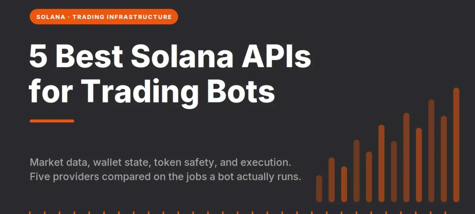 5 Best Solana APIs for Algorithmic Trading Bots in 2026